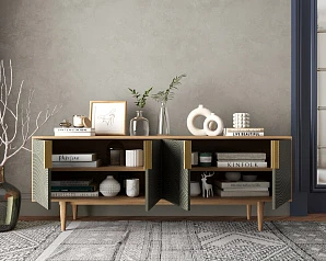 Комод под TV с четыремя дверками "Line" R21/browngrey на заказ