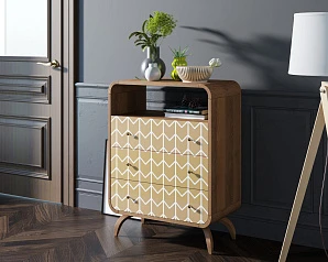 купить стильные Высокий комод "Ellipse print" с тремя ящиками принт 1 арт EL04/print_1