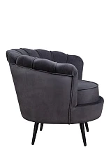 Низкое кресло ракушка Pearl черный V2