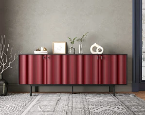 купить Комод с четыремя дверками "Emerson" арт EM01/red/L