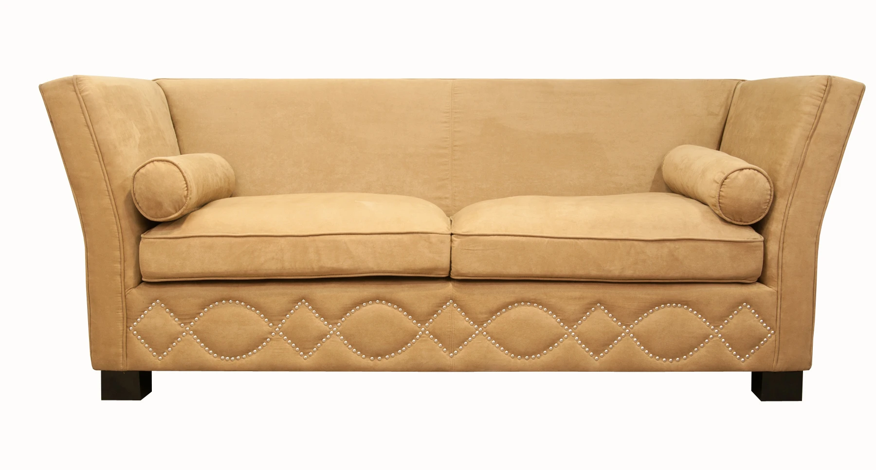 стильный Прямой диван 3 места арт-деко Volte коричневый