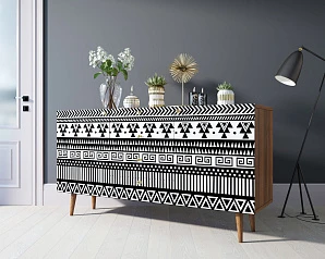 фото Комод "Berber" с ящиками 19 принт арт BB14/Print_19 в интерьере