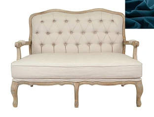 Прямой диван модерн Yareli синий в интернет-магазине