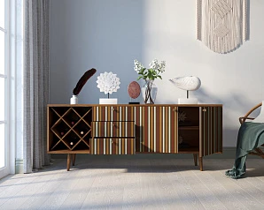 фото Комод "Berber" удлиненный с бутылочницей 20 принт арт BB15/Print_20