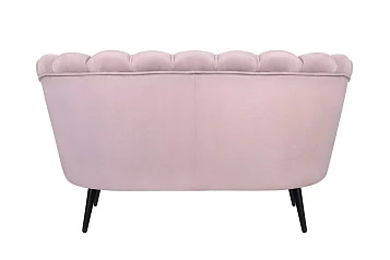 Диван ракушка Pearl Double Pink на черных ножках в интернет-магазине