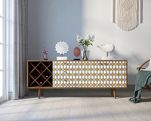 фото Комод "Berber" удлиненный с бутылочницей 22 принт арт BB15/Print_22