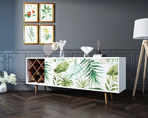 заказать стильные Комод "Berber" удлиненный с бутылочницей 4 принт арт BB15/Print_04