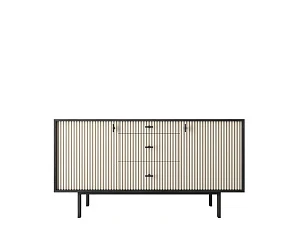 красивые Комод две дверки и три ящика "Emerson" арт EM08/milky/L