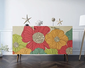 красивые Комод "Berber" три дверки 5 принт арт BB01/Print_05 в интернет-магазине