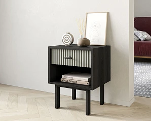 купить Тумбочка с верхним ящиком "Emerson" арт EM11/gray/L