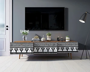 купить стильные Комод "Berber" с ящиками низкий под TV принт 19 арт BB19/Print_19