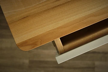 купить Большой рабочий стол "Jules Verne" с узкой тумбой серый арт JV14ETGG