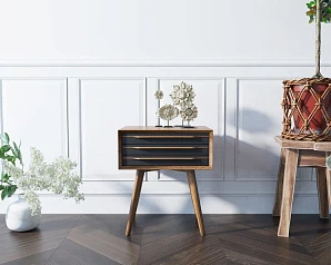 красивые Тумба для прихожей "Bruni Black" с тремя ящиками в интернет-магазине