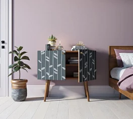 фото Комод на высоких ножках "Berber" малый принт 18 арт BB13/Print_18 в интерьере
