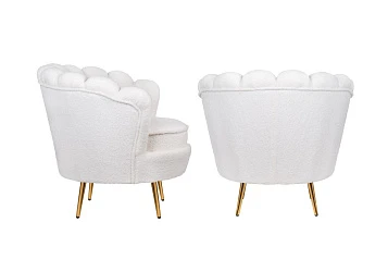 Комплект кресел ракушка Pearl White Boucle в интернет-магазине