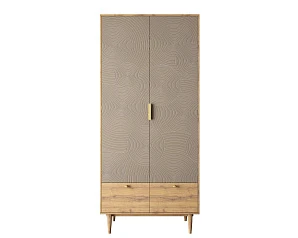 Шкаф двухстворчатый  с ящиками "Line" R26/beige