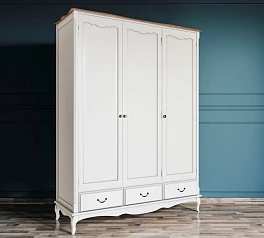 красивые Шкаф Leontina для одежды трехстворчатый с ящиками арт ST9327KR/3 на заказ