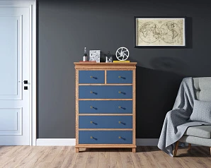 купить Комод "Jules Verne" высокий из березы и ясеня арт JV35ETGYB в интернет-магазине