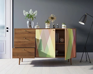 Комод "Berber" с двумя дверками и ящиками 16 принт арт BB05/Print_16 на заказ в интернет-магазине