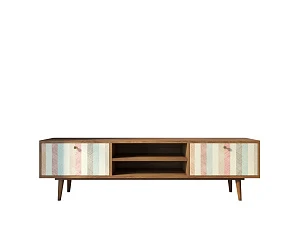 фото Комод "Berber" с нишей низкий под TV принт 45 арт BB49/Print_45 в интерьере