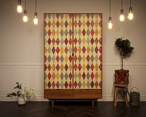 Шкаф двустворчатый  "Bruni print" с двумя ящиками арт BR27/2P в интернет-магазине