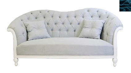 купить Французский диван для гостиниц Velina цвет синий в интернет-магазине