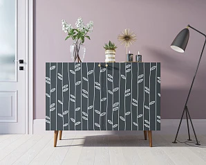 Комод "Berber" две дверки 18 принт арт BB04/Print_18 в интерьере