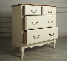 фото Бежевый комод Leontina (4 ящика) арт ST9335 в интерьере