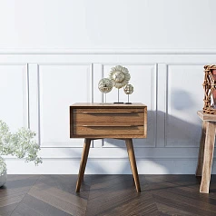 фото Тумба для прихожей в Скандинавском стиле "Bruni" с двумя ящиками в интерьере