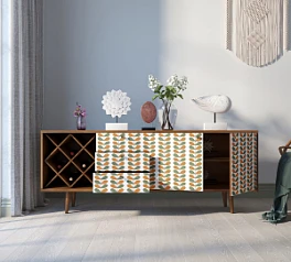 заказать Комод "Berber" удлиненный с бутылочницей принт 23 арт BB15/Print_23