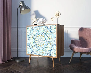 фото Комод "Berber" три ящика 46 принт арт BB40/Print_46 в интерьере