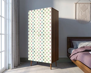 красивый Шкаф малый двухстворчатый "Berber" принт 24 арт BB08/Print_24