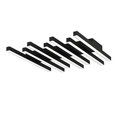 900597 Потолочный светильник PADULARI, LED 25,6W, 3800lm, L535, B470, H50, алюминий, сталь, черный/пластик, белый на заказ