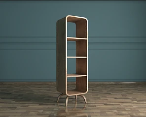 купить Деревянный стеллаж "Ellipse" узкий арт EL06