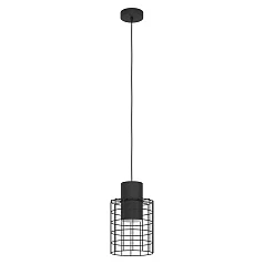 43625 Подвесной потолочный светильник (люстра) MILLIGAN, 1Х40W, E27, H1100, ?200, сталь, черный/белы в интернет-магазине