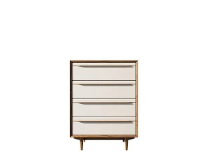 купить Комод в Скандинавском стиле "Bruni white" на четыре ящика арт BR08WH в интернет-магазине