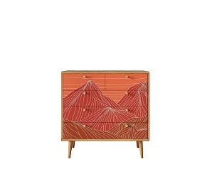 красивые Комод "Berber" пять ящиков 49 принт арт BB36/Print_49 на заказ