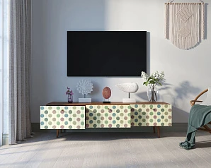 купить красивые Комод "Berber" с ящиками низкий под TV принт 24 арт BB19/Print_24