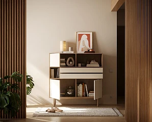 фото Комод большой с тремя дверками и двумя ящиками "Alice" арт ALC05