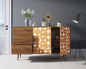 стильные Комод "Berber" с двумя дверками и ящиками 14 принт арт BB05/Print_14