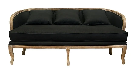 Диван ретро Nora черный на заказ в интернет-магазине