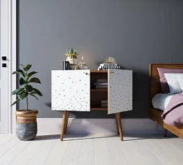 Комод на высоких ножках "Berber" малый принт 15 арт BB13/Print_15