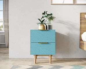 купить Тумбочка с двумя ящиками "Line" LN07/GR1/blue