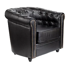 красивое Кожаное кресло Karo Black V2 на заказ