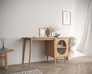 Стол рабочий "Bubble" с правой тумбой арт BBL08 в интернет-магазине