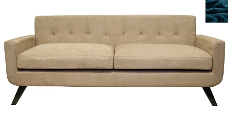 Диван скандинавский на ножках Uter синий на заказ