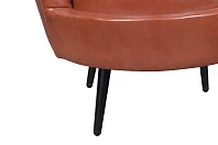 Низкое кресло ракушка Pearl Brown на черных ножках