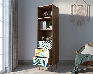 купить стильный Стеллаж с ящиками "Berber" принт 42 арт BB45/Print_42