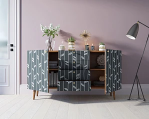 Комод "Berber" с ящиками 18 принт арт BB14/Print_18 в интерьере