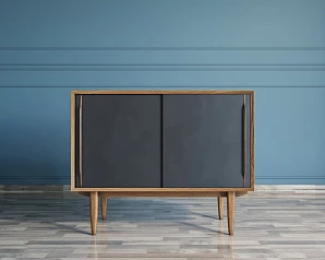 купить Комод "Bruni Black" две дверки арт BR25Black